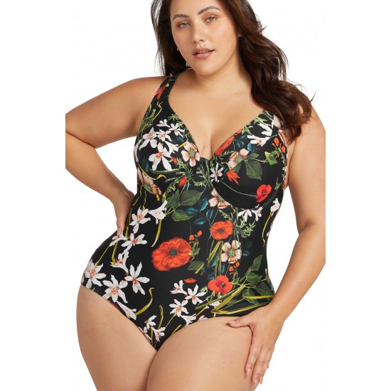 Artesands - Wander Lost Goya E/F Underwire One Piece - Black