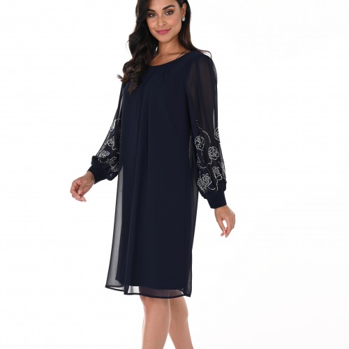 Frank Lyman - Woven Dress #248008 - Midnight