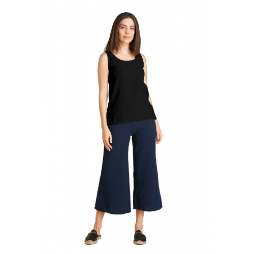 Oh My Gauze - Tank Blouse - Black