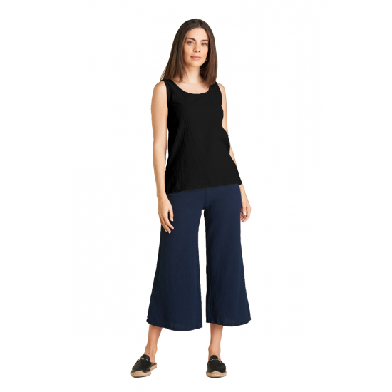 Oh My Gauze - Tank Blouse - Black