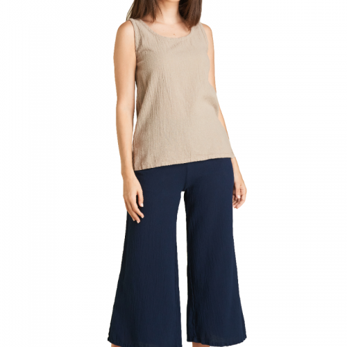 Oh My Gauze - Tank Blouse - Taupe