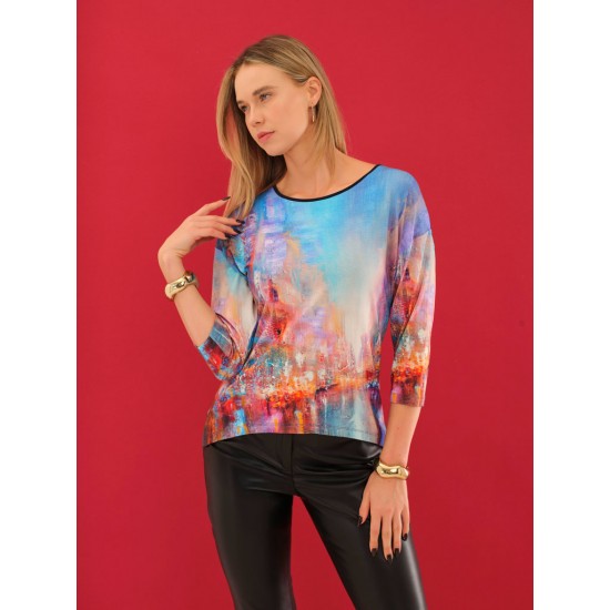 Dolcezza Knit Pullover - "The Blue City" #75713