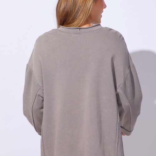 Escape by Habitat - Rolled Neck Tunic  - Fog