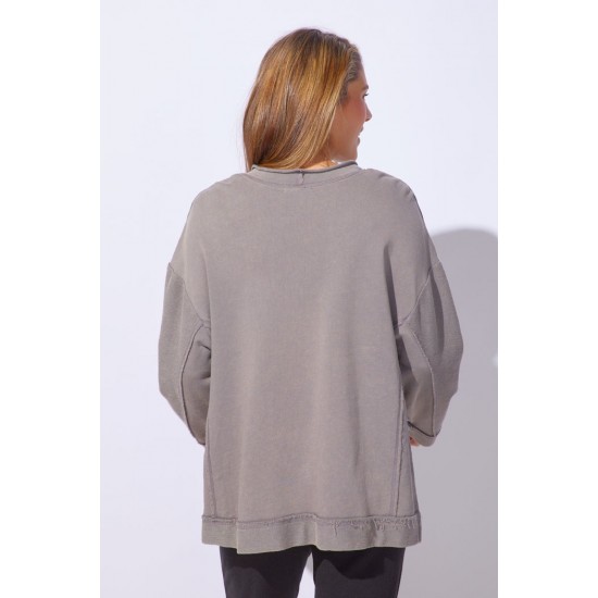 Escape by Habitat - Rolled Neck Tunic  - Fog