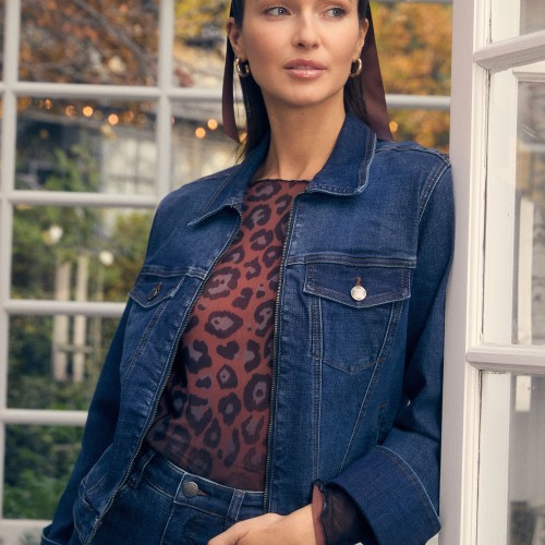 French Dressing - Zip Front Jacket - Dark Blue