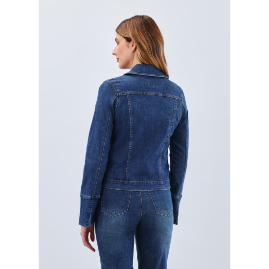 French Dressing - Zip Front Jacket - Dark Blue