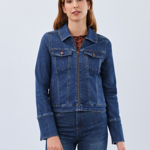 French Dressing - Zip Front Jacket - Dark Blue