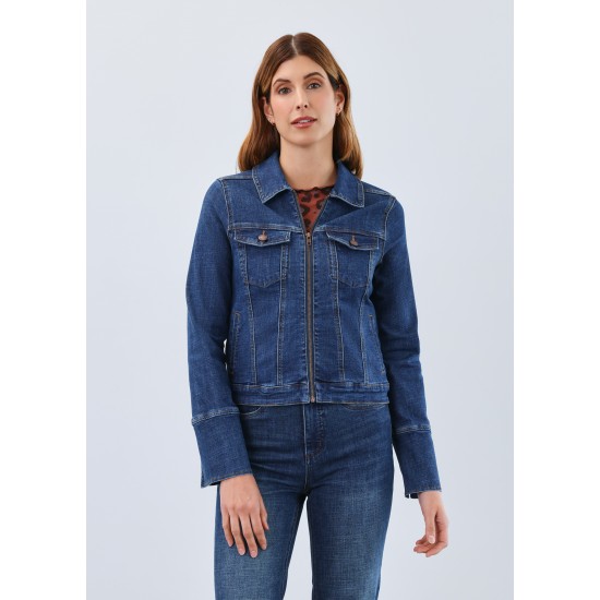 French Dressing - Zip Front Jacket - Dark Blue