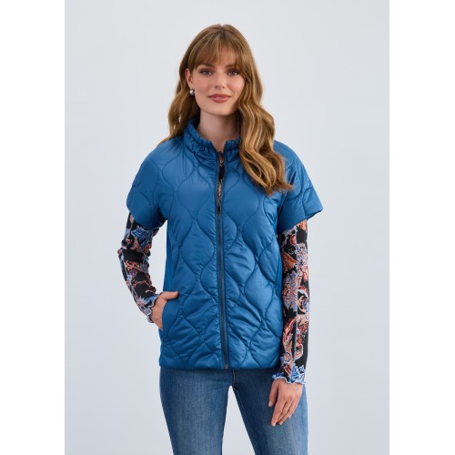 French Dressing - Mixed Media Jacket - Indigo