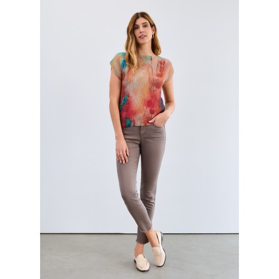 French Dressing - Cap Sleeve Printed Sweater - Cheshire