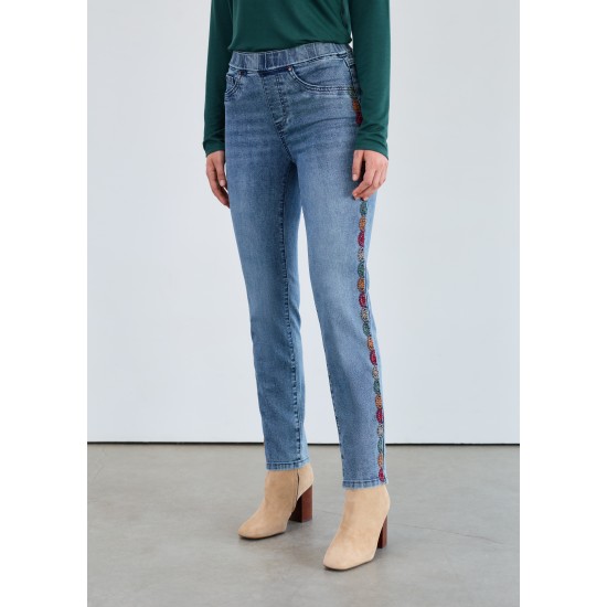 French Dressing - Pull-On Pencil Ankle - Medium Wash