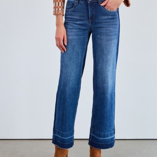 French Dressing - Olivia Wide Leg - Medium Blue