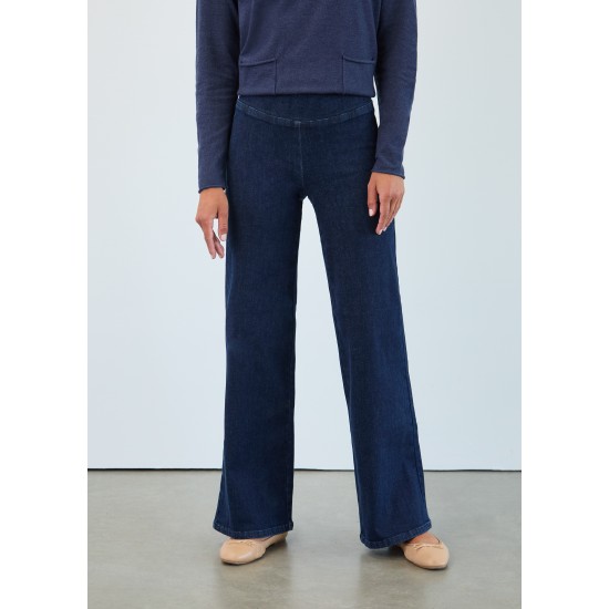 French Dressing - Pull-On Wide Leg - Dark Rinse