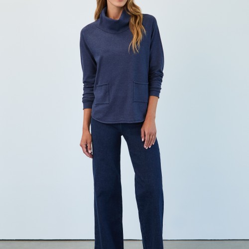 French Dressing - Pull-On Wide Leg - Dark Rinse