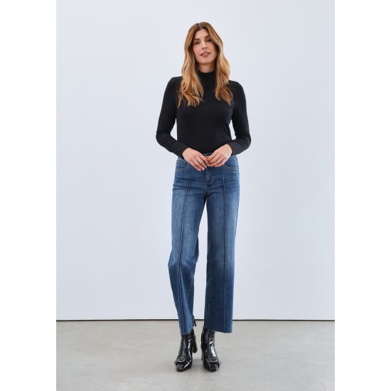 French Dressing - Long Sleeve Mock Neck Top - Black