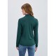 French Dressing - Long Sleeve Mock Neck Top - Spruce