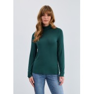 French Dressing - Long Sleeve Mock Neck Top - Spruce