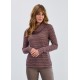 French Dressing - Long Sleeve Cowl Neck Top - Dover Stripe