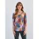 French Dressing - Scoop Neck Top - Abstract Print