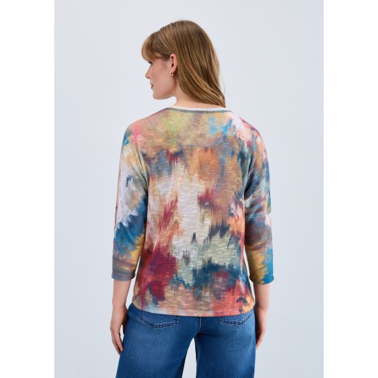 French Dressing - Dolman V-Neck Top - Fall Bouquet