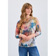 French Dressing - Dolman V-Neck Top - Fall Bouquet