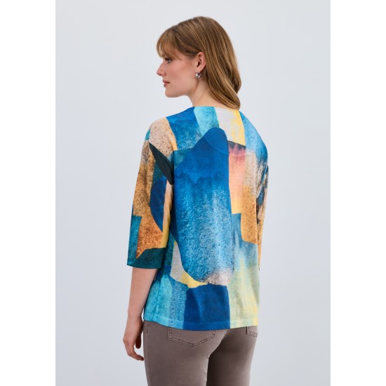 French Dressing - Drop Shoulder Notch Neck Top - Bricklane