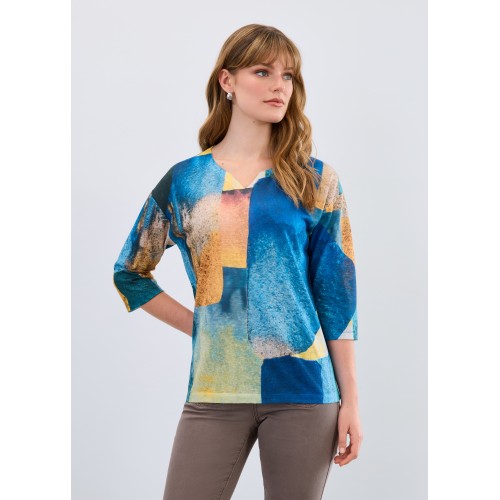 French Dressing - Drop Shoulder Notch Neck Top - Bricklane