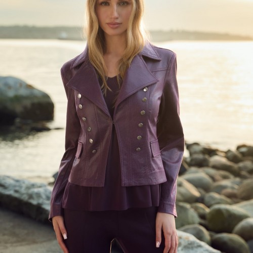 Frank Lyman - Knit Blazer #253724 - Plum