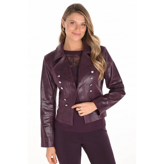 Frank Lyman - Knit Blazer #253724 - Plum