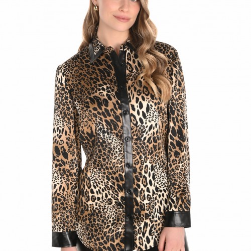 Frank Lyman - Woven Blouse #253782 - Leopard