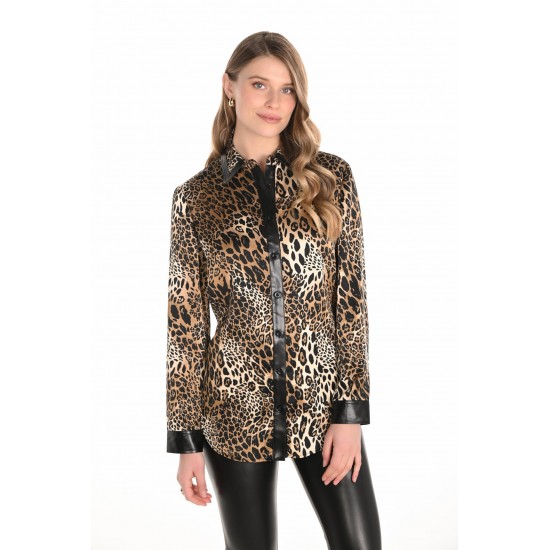 Frank Lyman - Woven Blouse #253782 - Leopard