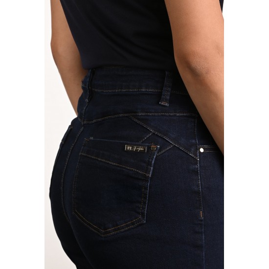 Frank Lyman - Woven Denim Pant #253789 - Dark Blue