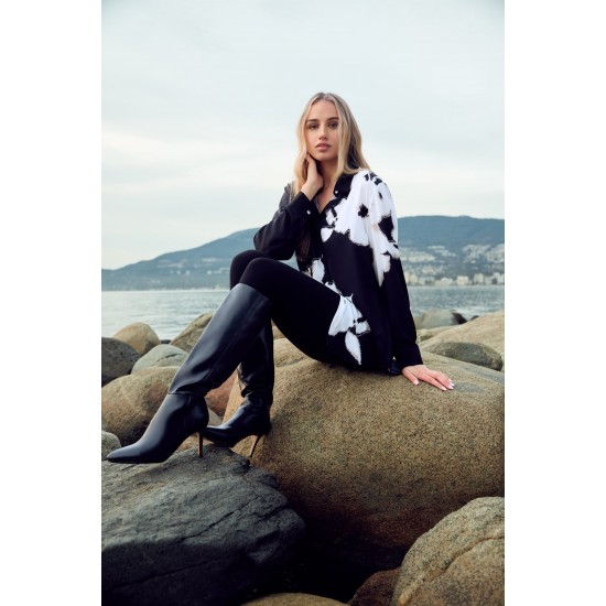 Frank Lyman - Woven Blouse #253814 - Black/Off White