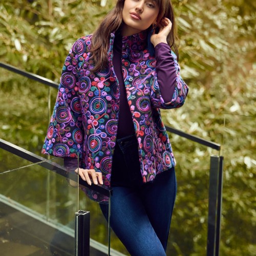 Frank Lyman - Knit Jacket #253830 - Purple/Multi