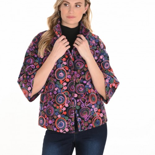 Frank Lyman - Knit Jacket #253830 - Purple/Multi