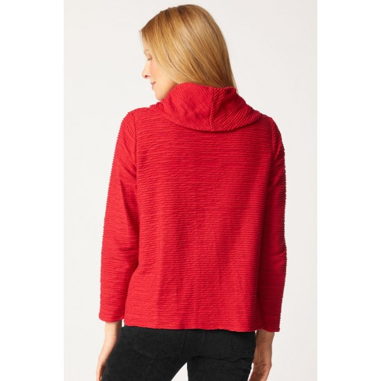 Habitat - Cowl Neck Pocket Top - Ruby