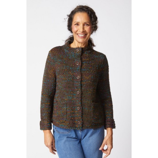 Habitat - Funnel Neck Cardigan - Forest