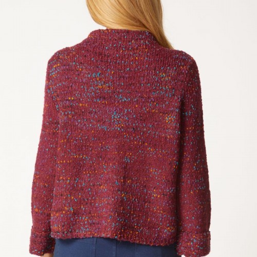 Habitat - Funnel Neck Cardigan - Wine