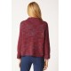 Habitat - Funnel Neck Cardigan - Wine