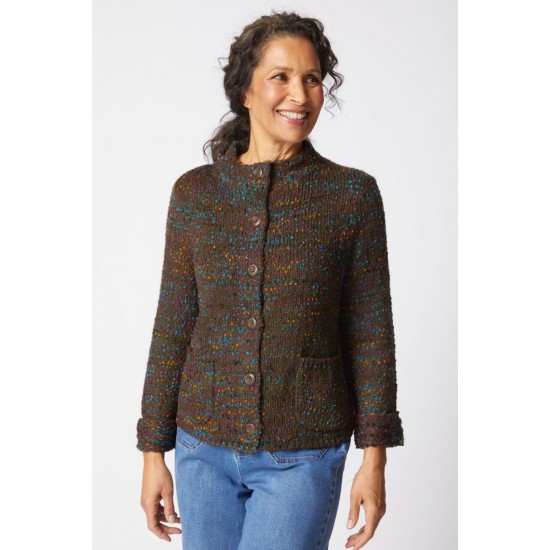 Habitat - Funnel Neck Cardigan - Forest