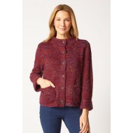 Habitat - Funnel Neck Cardigan - Wine