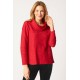 Habitat - Cowl Neck Pocket Top - Ruby