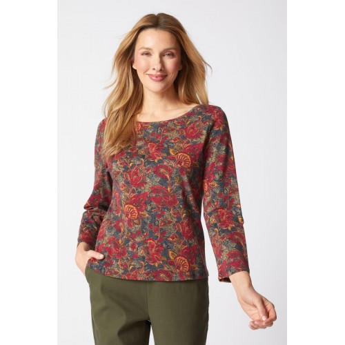 Habitat - Everyday Tee Autumn Paisley - Wine