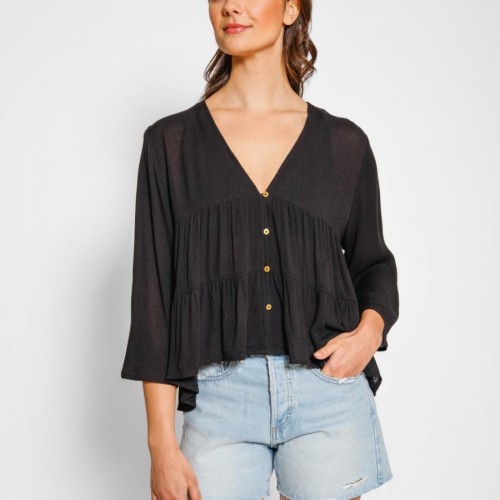 Koy Resort - Miami Tiered Top - Black