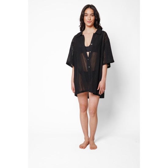 Koy Resort - Amalfi Big Shirt - Black 