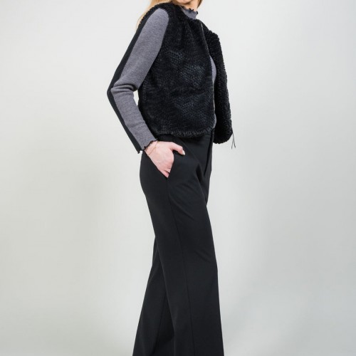 Lisette L - Kathryne 31" Paris Wide Leg Trouser With Pockets - Black