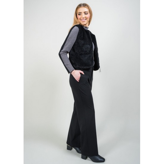 Lisette L - Kathryne 31" Paris Wide Leg Trouser With Pockets - Black