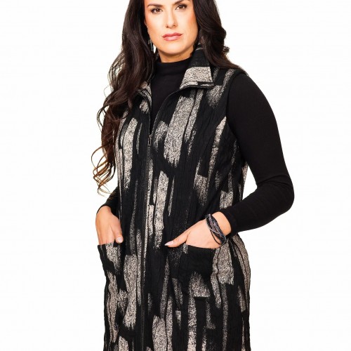 Minkas - Long Vest - Taupe