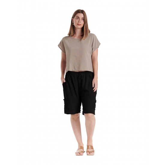 Oh My Gauze - Bermuda Shorts - Black