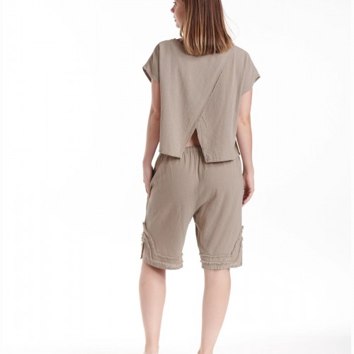 Oh My Gauze - Bermuda Shorts - Taupe